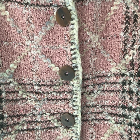 Sigrid Olsen Pink and Black Plaid Boucle Jacket/Coat - Picture 6 of 8